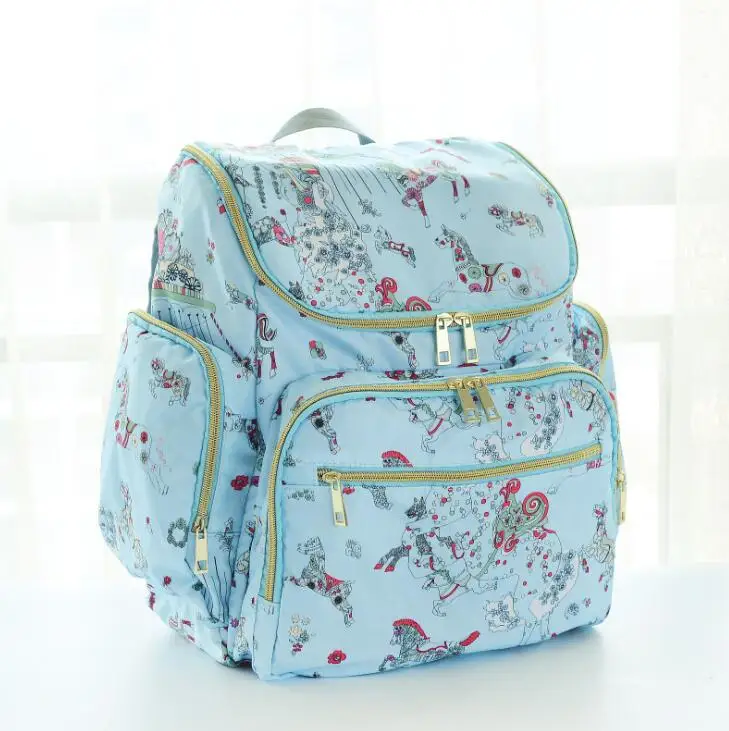 Мумия Материнство многофункциональная сумка для подгузников рюкзак сумка под подгузники для прогулочная коляска Портативная сумка для хранения новорожденных продуктов BNM007 - Цвет: BNM007C