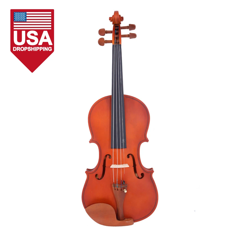 

DropShipping Glarry GV101 1/4 Acoustic Matt Violin Case Bow Rosin Strings Shoulder Rest Tuner Natural
