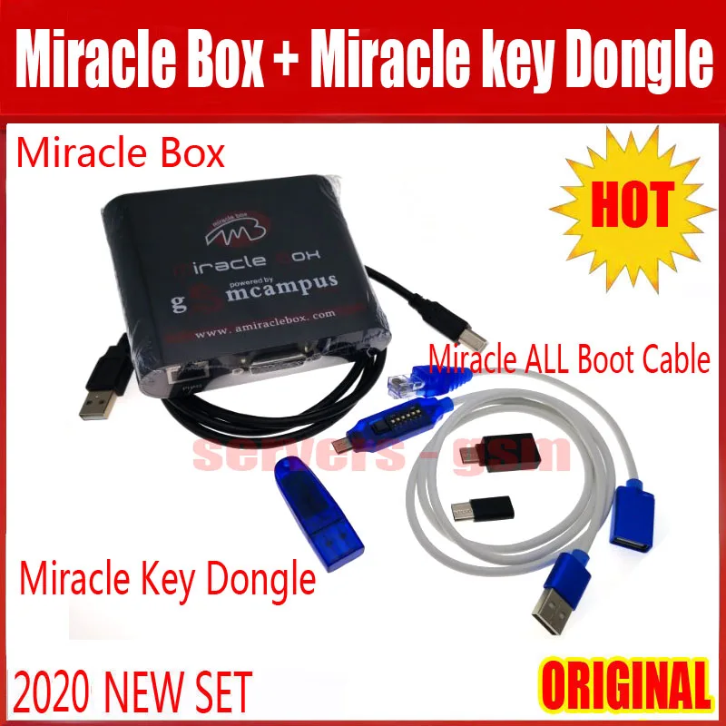Новинка 2020 оригинальная коробка Miracle box + ALL Boot кабели ключ key для разблокировки