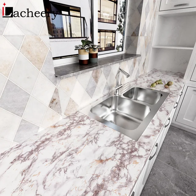 Marmor Vinyl Film Self Adhesive Wasserdichte Haustiere für Badezimmer