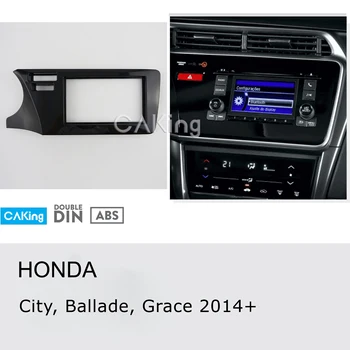 

Car Fascia Radio Panel for Honda Ballade,City,Grace 2014+ (Left wheel/with SRS) Dash Kit Install Facia Face Plate Bezel Console