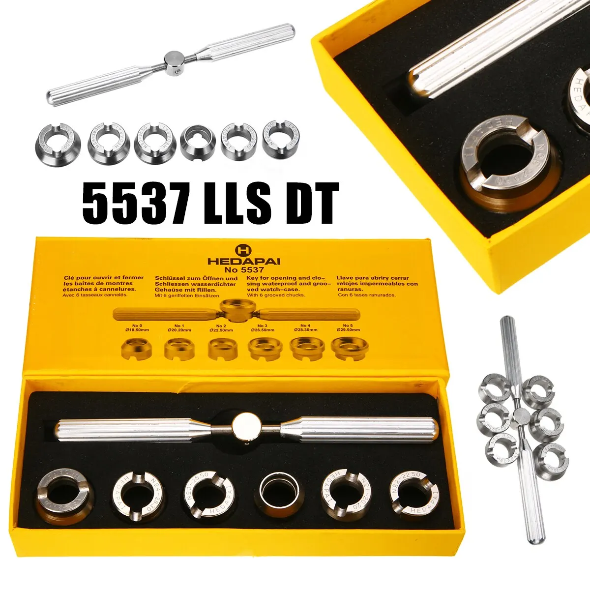 

7pcs Professional Watch Cover Remover Wrench Set With Box Metal Back Case Easy Opener Watch Repair Hand Tool Kit
