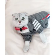 Свитер для маленьких собак серый хлопковый свитер для французского бульдога костюм для Мопса