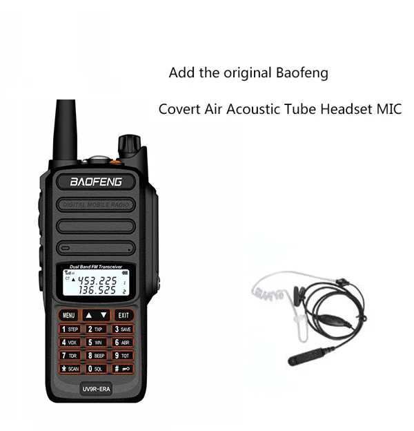 add air tube headset IP68 Водонепроницаемая рация дальность действия 25 км baofeng uv-9r ERA plus cb ham Радио hf приемопередатчик UHF VHF радиостанция - Цвет: add air tube headset