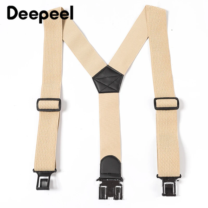 Deepeel/1 шт., 5*120 см, мужские подтяжки из полиэстера с 3 пряжками для ремня, унисекс, эластичная лента, регулируемые подтяжки для джинсов, украшения SP073