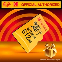Kodak U3 V30 U1 класс 10 MicroSD XC SDHC sd карта памяти TF флэш-карта 512 ГБ 256 ГБ 128 Гб 64 ГБ 32 ГБ 16 ГБ для мобильного хранения видео
