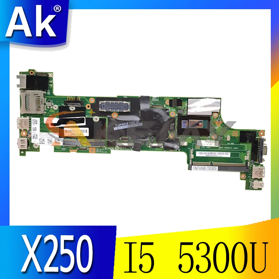 Akemy для Lenovo Thinkpad X250 ноутбук материнская плата VIUX1 NM-A091 процессор I5 5300U 100% FRU 00HT369 00HT373