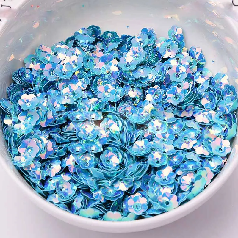 6/8 / 10mm PVC Sequin Clothing Accessories Nail Wedding Party Decoration Material DIY Handmade Jinguang Plum Sequin