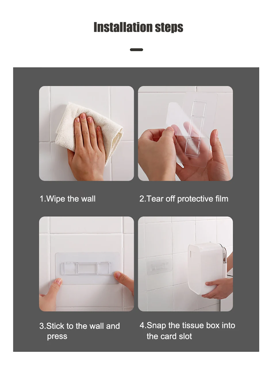 BAISPO портативный держатель туалетной бумаги гигиенический диспенсер для бумаги домашняя ткань для ванной Коробка органайзер настенное крепление аксессуары для ванной комнаты