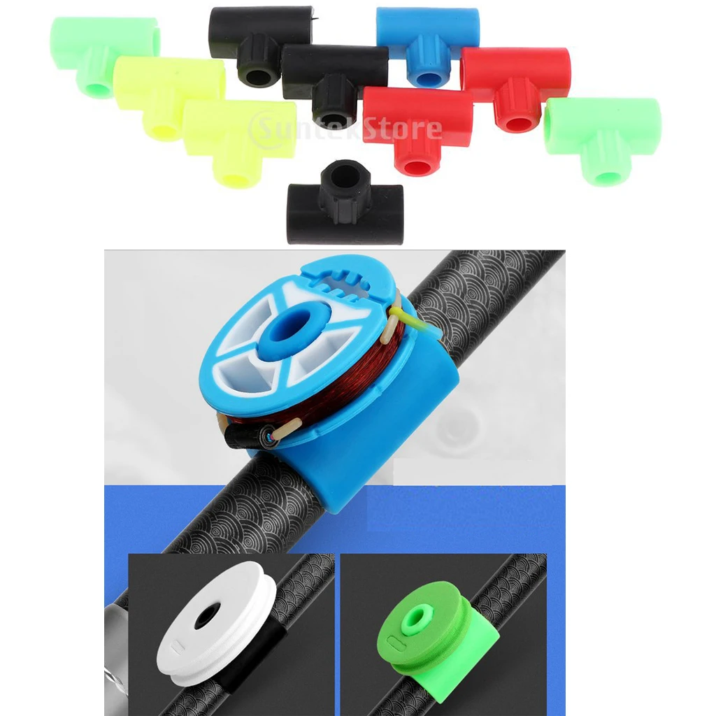 

10pcs/pack Soft Fishing Line Spool Rod Connector Clips For Most Line Spools