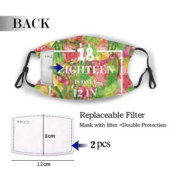 

protective mask with filter 18 Eighteen Is Only 12 In Scrabble anti dust PM2.5 reuse adult teen child girl