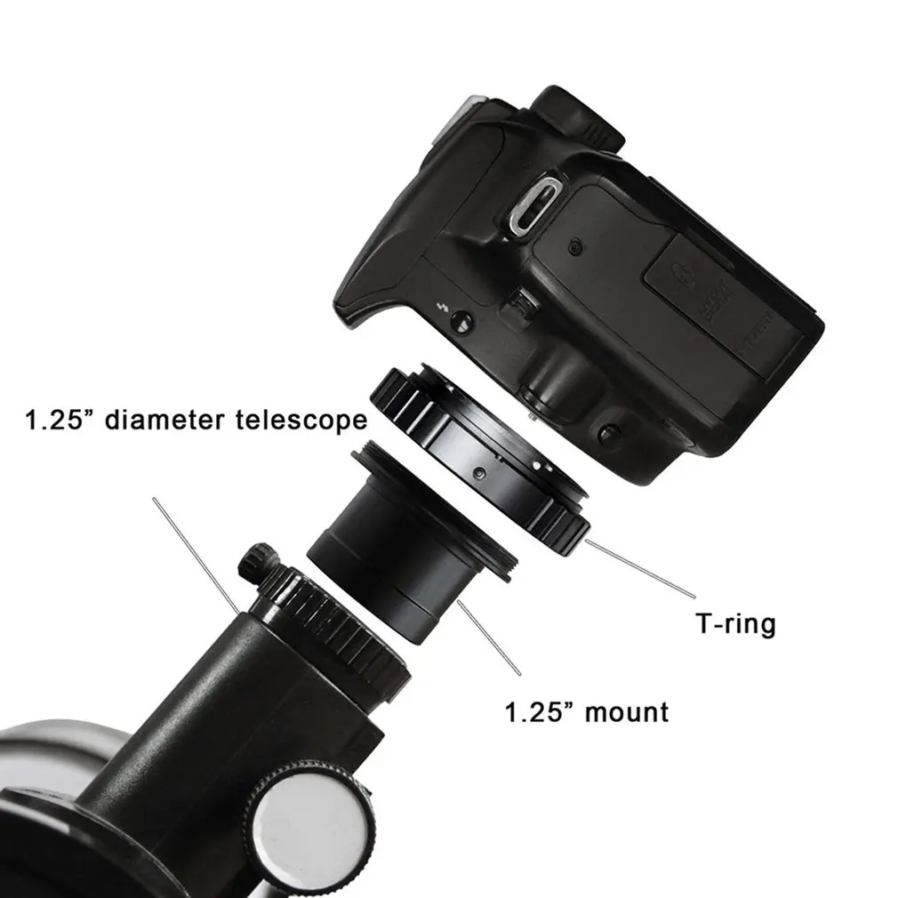 T-Mount(T2) Адаптер для EF EOS 80D/77D/70D/60D/60Da/50D/7D/6D/5D/5Ds/T7i/SL1 цифровых зеркальных камер