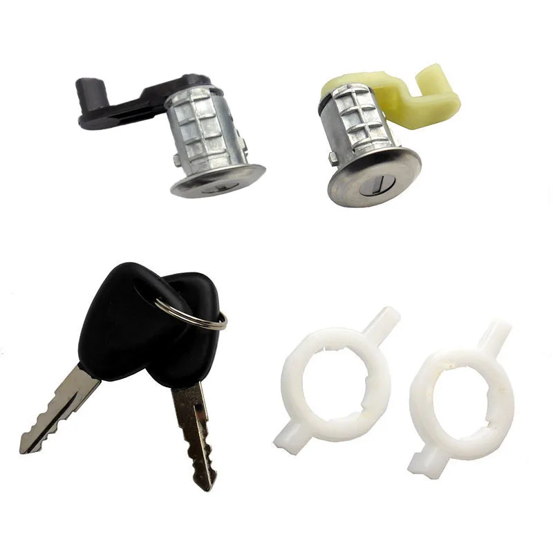 

High quality 7701468981 7701468982 Left+Right Car Door Lock Barrel Cylinder with 2 Key for Renault Megane Scenic Clio Master