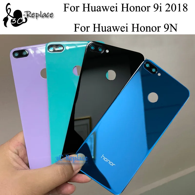 Для Huawei Honor 9i /Honor 9N LLD-AL30 LLD-AL20 задняя крышка батарейного отсека, корпус, заднее стекло со стеклом для камеры