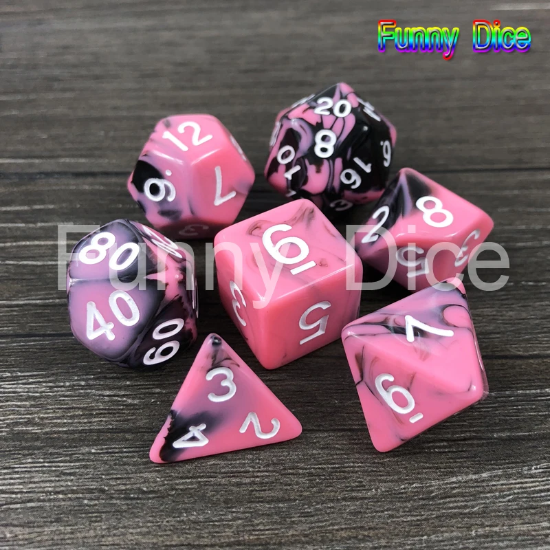 2 цвета s мульти сторонний Набор кубиков для D & RPG кемпинга путешествия детская