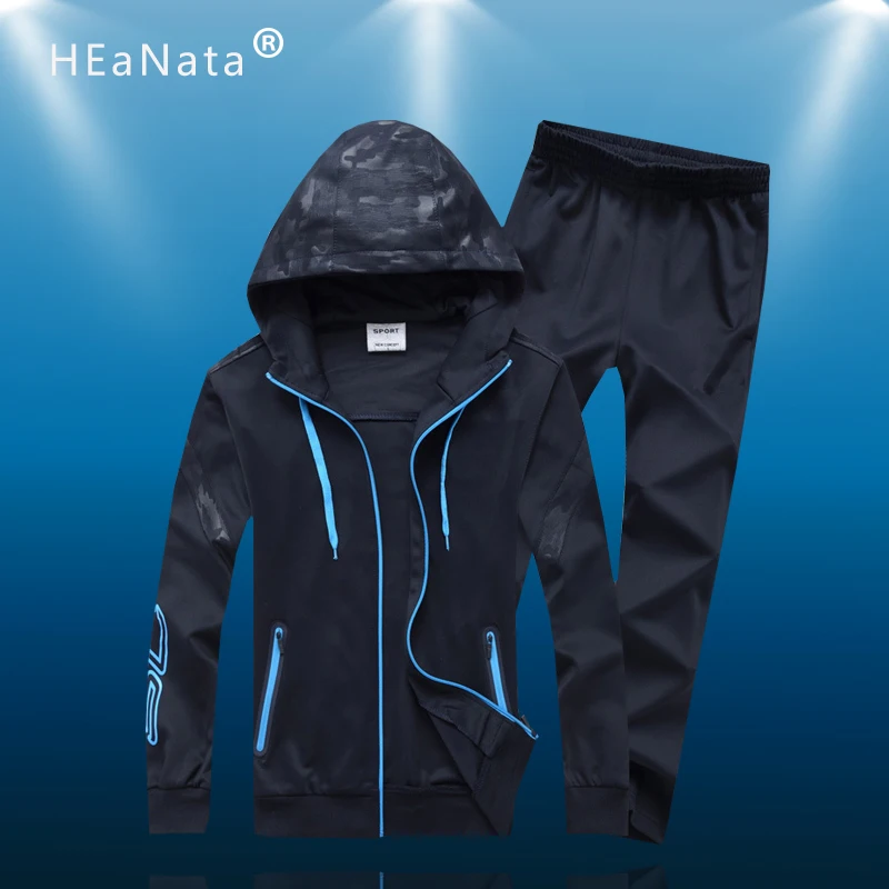 Костюм спортивный мужской с капюшоном костюм для бега толстовка и штаны