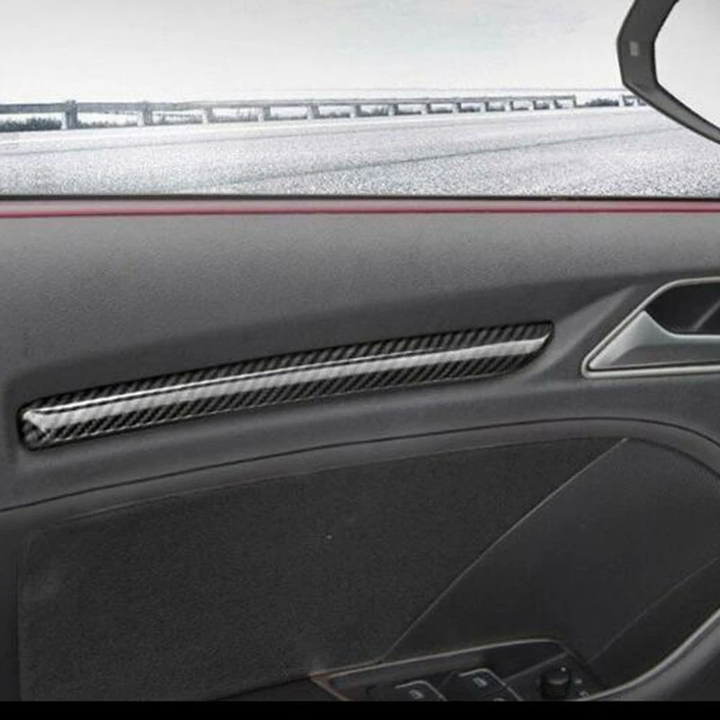 Carbon Fiber Interior Console Door Panel Strips Cover Trim for A3 S3 RS3 8V