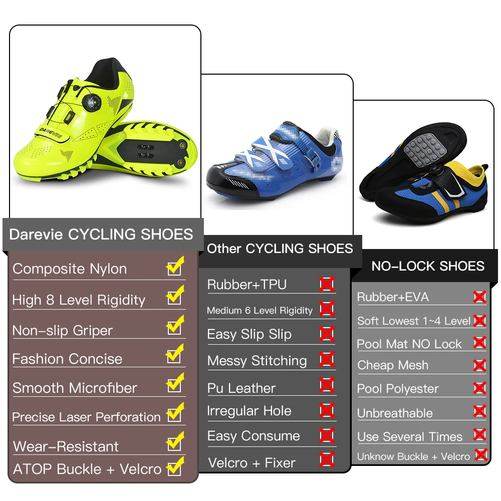 Cycling Shoes Road MTB Cycling Shoes Pro Light Pro Breathable Bike Sneakers Bicycle Shoes Race SPD Lock Shoes Men Women EU Size