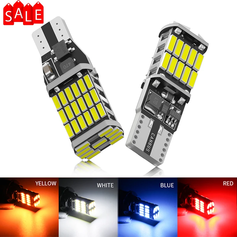 2 шт. Автомобильные светодиодные лампы T10 W5W T15 W16W 4014SMD 6000 К 12 В | Автомобили и