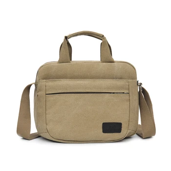 

Men Shoulder Bag Canvas Handbag for Male Messenger Tote Briefcase Travel Handbag Solid Color Male Clutches 820
