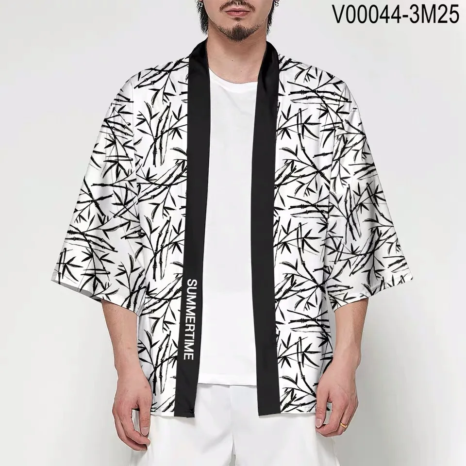 Японское кимоно Haori Yukata 3D печать Косплей женщин/мужчин мода лето Повседневная крутая короткий рукав - Цвет: G