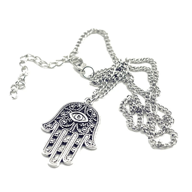 Ожерелье подвеска цепь Каббала Хамса Фатима хамса Mauvals для руки глаз длинное