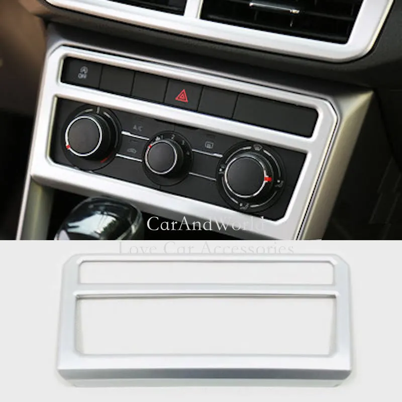 Внутренняя консоль, кондиционер, настраиваемая панель переключателя, рамка, отделка для Volkswagen VW T-CROSS ABS, автомобильные аксессуары