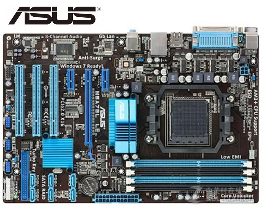 Koop Asus M5A78L Le Originele Moederbord DDR3 Socket AM3 AM3 + Ondersteuning 32G Ram Moederbord Pc
