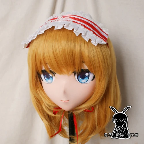 Кролик 49) кроссдресс Девушка BJD кукольная маска меч искусство онлайн мультфильм аниме Реалистичная силиконовая Алиса Косплей Маска кигуруми Crossdre