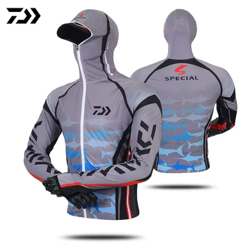 BEST CHOICE ❤️ Daiwa Professional Fishing Hoodie Anti-UV Sunscreen Sun Protection Face Neck Fishing Shirt Breathable Quick Dry Fishing Clothes - discount item 65% OFF Sports & Entertainment