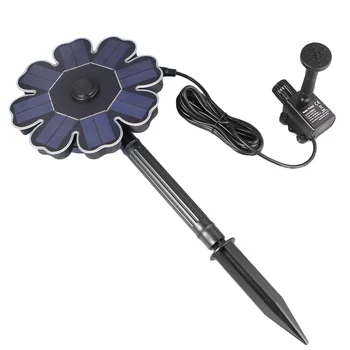 

1.6W Solar Floating Fountain Circular Ground Stake Water Pump Bird Bath Garden Decorative Fountain (Black)