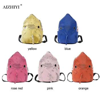 

Chic Children School Bags Classic Texture Delicate Creative Cute Cartoon Shark Kids Backpack Graffiti Casual Bagpack