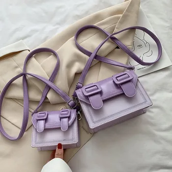 

Fashion Contrast Color Crossbody Bags For Women 2020 Female PU Leather Wild Small Shoulder Handbags Lady Travel Cross Body Bag