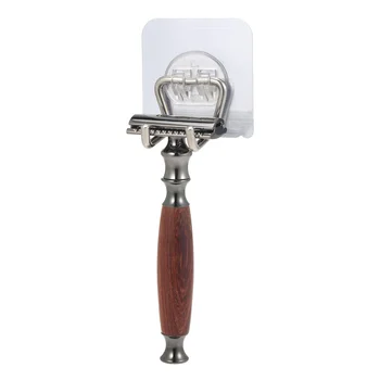 

New Double-edged Shaving Razor Shave Hook Safety Beard Razor with Long Natural Bamboo Handle Mustache Removal Men Shaving Tool