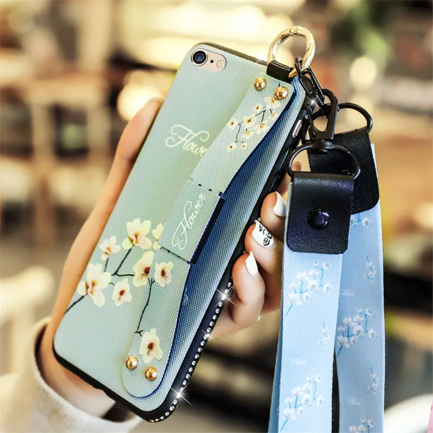 

Silicone TPU Phone Case On For iPhone X XR XS Max 8 7 6 6s Diamond Wristband Shell Soft For iPhone 6 6s 7 8 Plus Protective Case