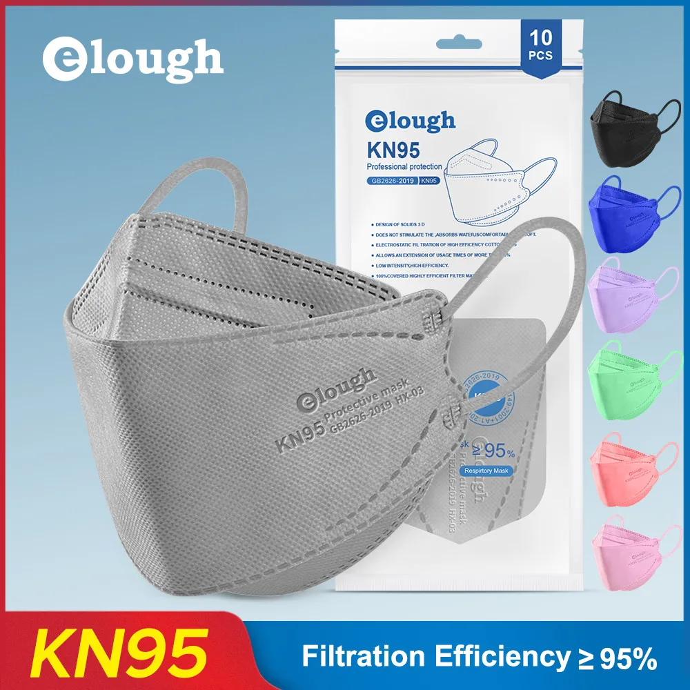 Elough Colors Fish Shape Ffp2 Masks Kn95 Mask Korea Certified