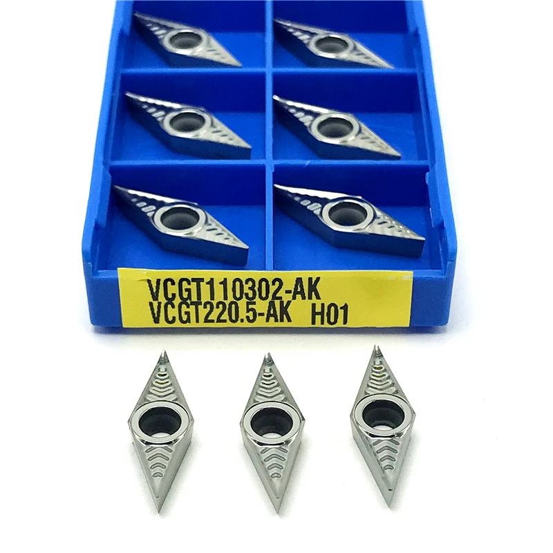 10pcs VCGT110302-AK H01 VCGT220.5-AK H01  Used for Aluminum Superior quality 