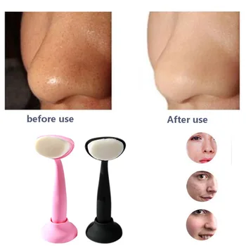 

1 Pcs Silicone Face Cleanser Brush Portable Face Cleaning Vibration Massage Exfoliating Blackhead Brush