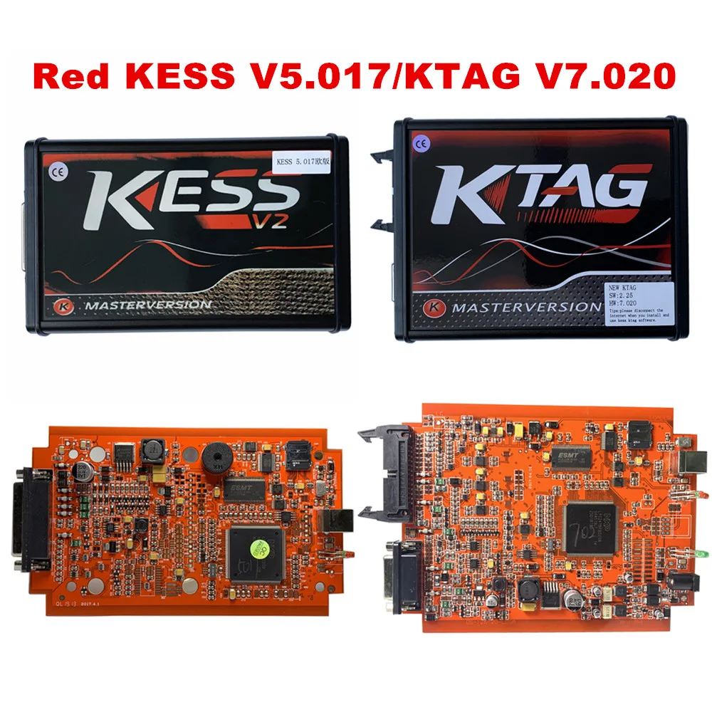 Онлайн V2.47 EU Red Kess V5.017 KTAG V7.020 V2.23 OBD2 менеджер Тюнинг Комплект светодиодный BDM Рамка