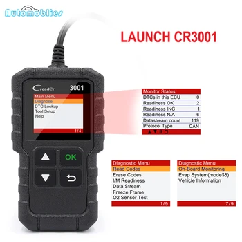 

LAUNCH X431 CR3001 OBD2 Scanner Support Full OBD II/EOBD Creader 3001 Auto Code Reader Diagnostic Tool PK CR319 ELM327 V1.5 v2.1
