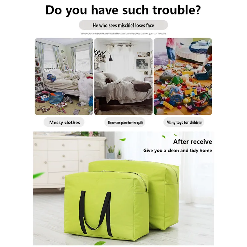 Quilt Storage Bag Home Clothes Quilt Pillow Blanket Storage Bag Travel Luggage Large Capacity Organizer Dampproof Sorting Bag