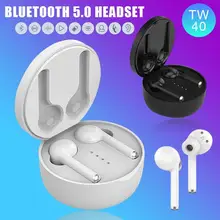 Bluetooth наушники TW40 TWS настоящие беспроводные наушники Bluetooth 5,0 стерео наушники с зарядным устройством портативные мини наушники