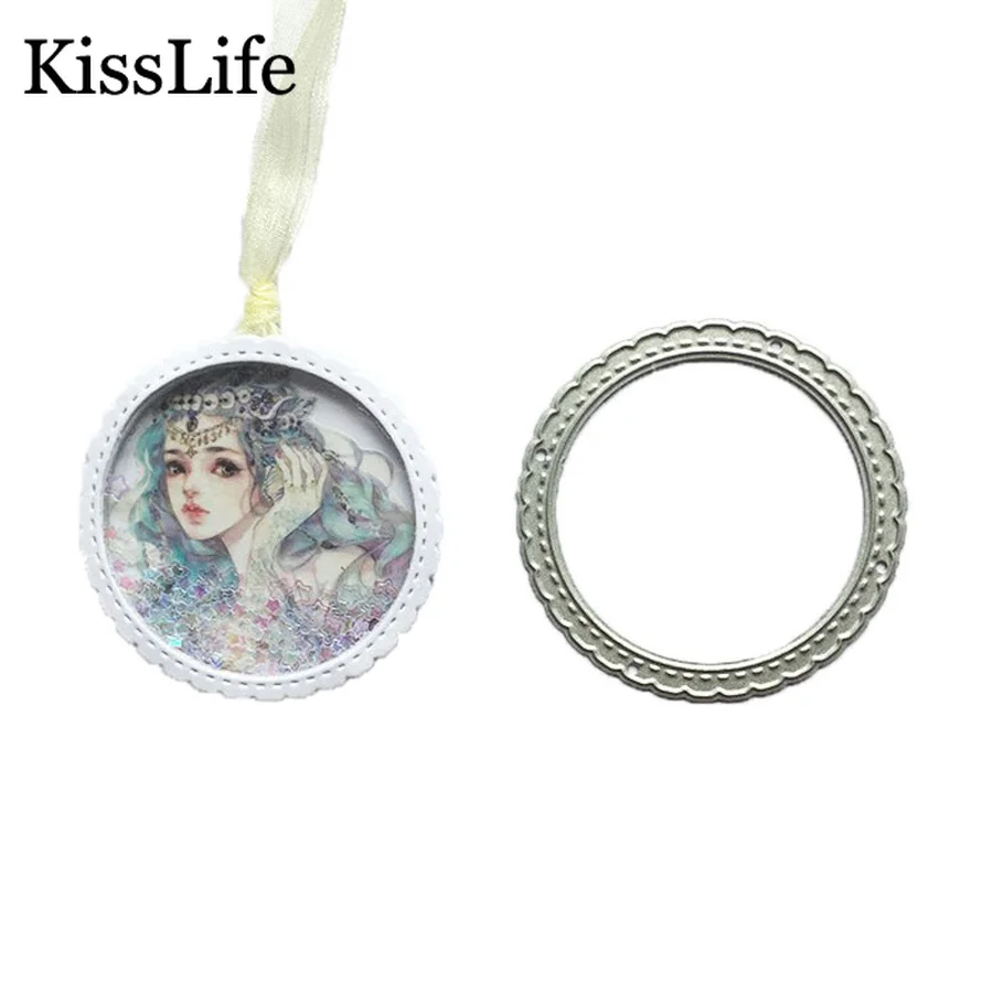 

2019 New Circle Lace Frame Metal Cutting Dies Kscraft Round Flower Die Cuts for Card Making Scrapbooking Birthday Chirstmas Dies