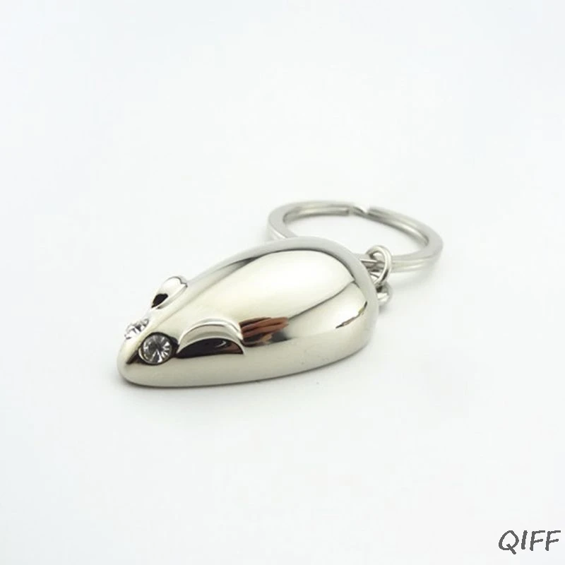 Милый Soild mouse год Китайский Зодиак металлический брелок счастливые ювелирные изделия