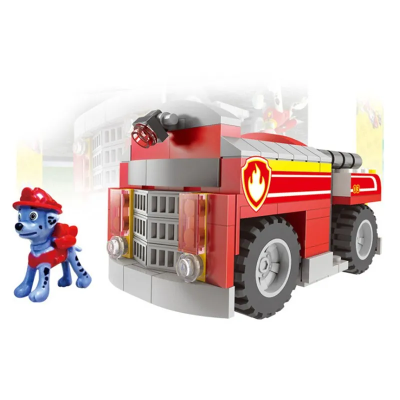Paw Patrol/набор игрушек, строительные блоки, собака, крупные частицы, сборные строительные блоки, детская игрушечная машинка, paw patrol, день рождения