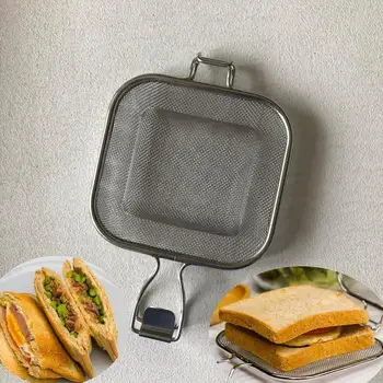 

Stainless Steel Sandwich Maker Baking Mold Bread toaster Breakfast Machine Bread Cake Tool