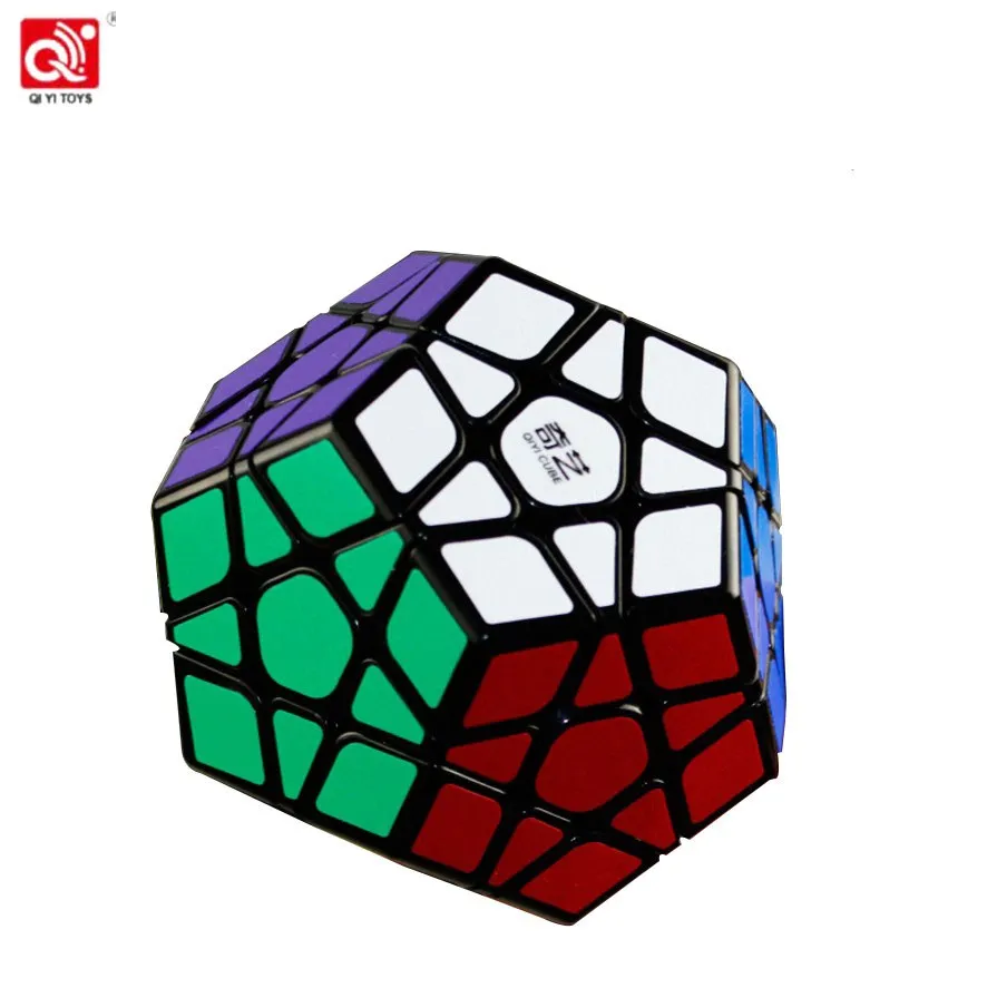 2 QIYI 3X3 Megaminxeds магический куб черно-белый скоростной Профессиональный 12 сторонний пазл Cubo Magico Развивающие игрушки для детей - Цвет: 2