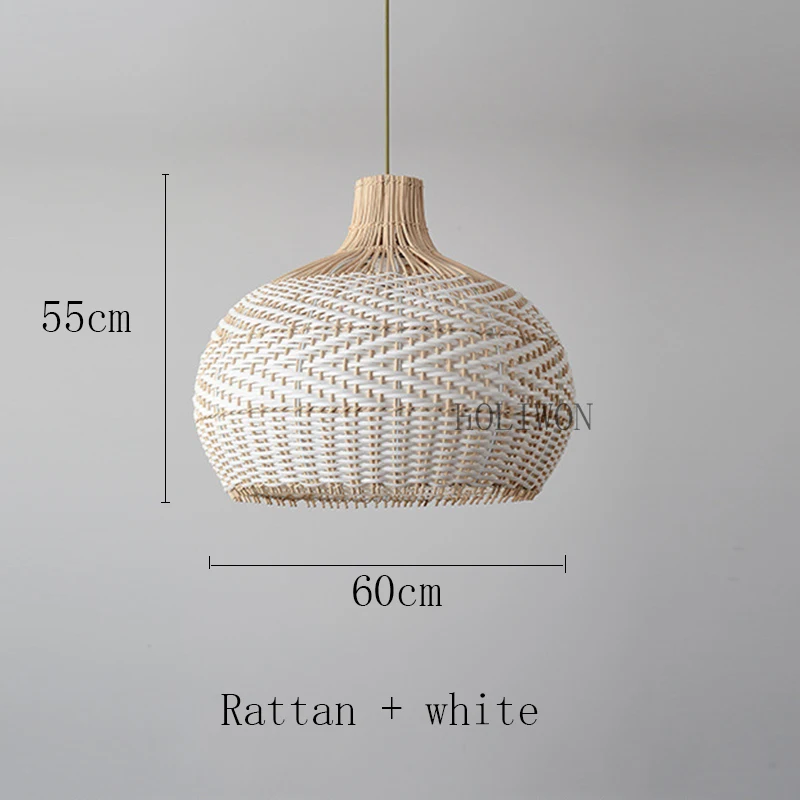 Vintage Pendant Lights New Color Matching Rattan Lamp Vintage Pendant Light Fixtures Retro Hanglamp Dining Room Decor Restaurant Suspension Luminaire
