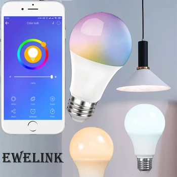 

Ewelink WiFi Smart Light Bulb Dimmable Cool/warm Light RGB CCT Multicolored Wake-Up Lights Work With Amazon Alexa Google Assist