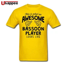 Большой размер Awesome Bassoon плеер футболки для мужчин Панк Рок